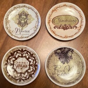 Rustic Vineyards Ceramic‎ Wine Glass Toppers for Hors D’oeurves